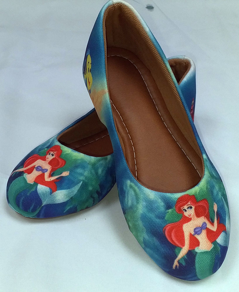 Sapatilha Ariel pequena sereia Feminino Infantil Sapatilha Infantil Kids Lol Surprise Disney.